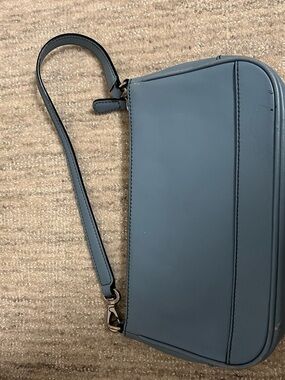 Minimal Leather baby Bag in Slate Blue